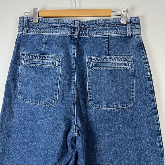 Free People Colette indigo Blue Flare Wide-Leg Jeans size 31 - Picture 8 of 11